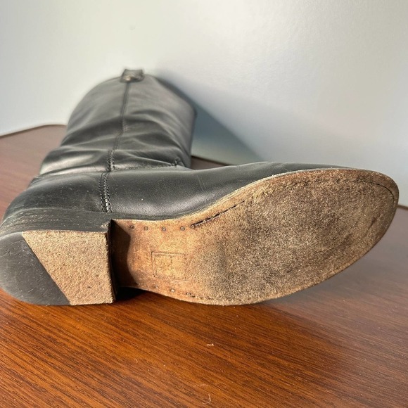 Frye Melissa Button Pull On Black Riding Boots Size 6B - Picture 12 of 13